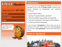 Tablet Screenshot of lilleslambert.dk